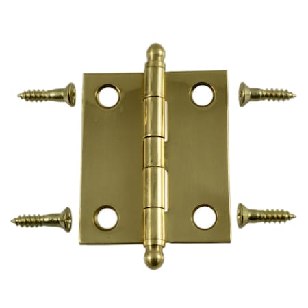 Midwest Fastener 1-1/2" x 1-1/4" Solid Brass Butt Hinges 3PK 37163